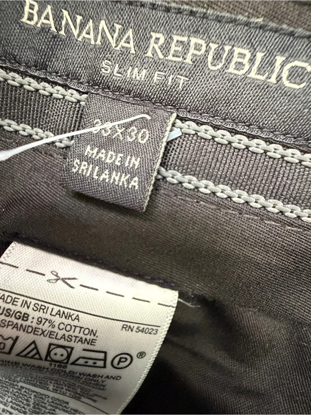 NEW Banana Republic Men's Black Dress Pants - Slim Tailored Stretch